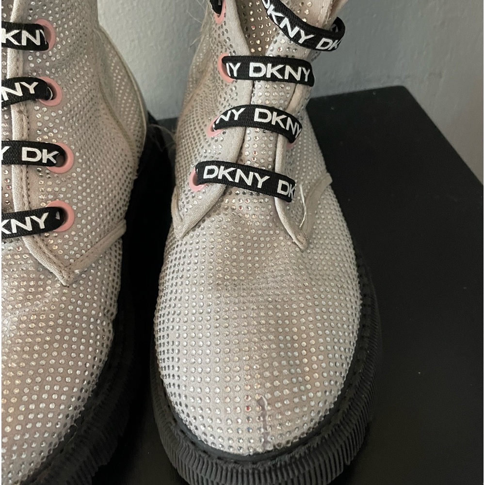 DKNY SILVER BLING rhinestone boots